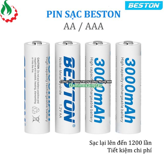  Pin sạc AA AAA Beston 1.2V dung lượng cao