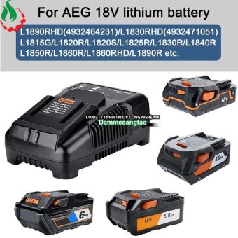 Sạc pin AEG Ridgid 14V-18V Li-on 3.7V nhận mạch zin (AL1218)
