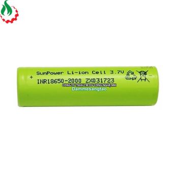 Cell pin 18650 SunPower Li-ion 3.7V 2000mAh 10C - Xả 20A