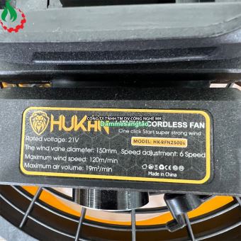 Quạt pin 21V Hukan HK-RFN2500S chân pin phổ thông