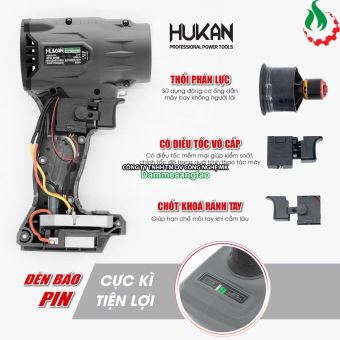 Máy thổi phản lực pin 21V HUKAN G2TPL-F3