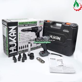 Máy rút đinh tán pin 21V Hukan HM21-G2-RIV5320 80N.m