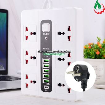 Ổ cắm điện đa năng tích hợp USB + 5U + 1PD A39