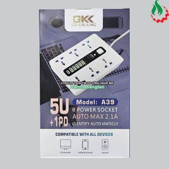 Ổ cắm điện đa năng tích hợp USB + 5U + 1PD A39