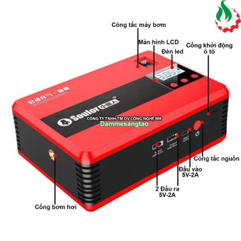 Kích bình kiêm bơm lớp ô tô đa năng 4IN1 Soulor Q8D 68900mAh