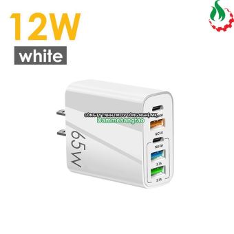 Củ sạc nhanh 65W 5in1 Fast Charger ( 3 USB + 2 Type C)