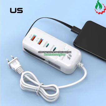 Bộ sạc nhanh đa năng 5in1 66W (2-USB 2-PD 1-Type C)