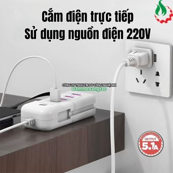 Bộ sạc nhanh đa năng 5in1 66W (2-USB 2-PD 1-Type C)