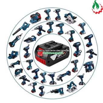 Pin đóng Bosch 18V nhận sạc zin (Pin 18650 Lishen hoặc tương đương)