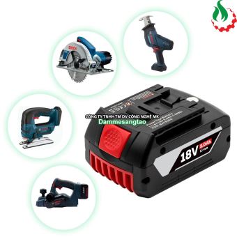 Pin đóng Bosch 18V nhận sạc zin (Pin 18650 Lishen hoặc tương đương)