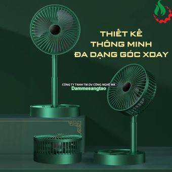 Quạt tích điện Mini gấp gọn 3 cấp tốc độ gió