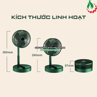 Quạt tích điện Mini gấp gọn 3 cấp tốc độ gió