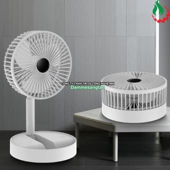 Quạt tích điện Mini gấp gọn 3 cấp tốc độ gió