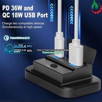 Ổ cắm sạc nhanh 12V-24V sang sạc điện thoại cổng Type C 33W - USB 22W