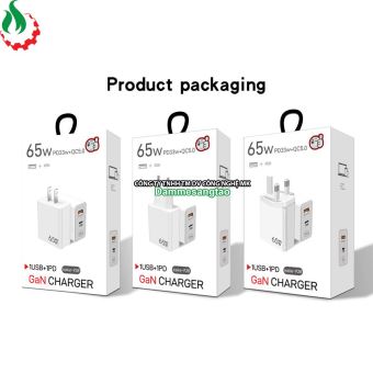 Củ sạc nhanh 65W GaN PD33W - QC5.0 chuẩn EU