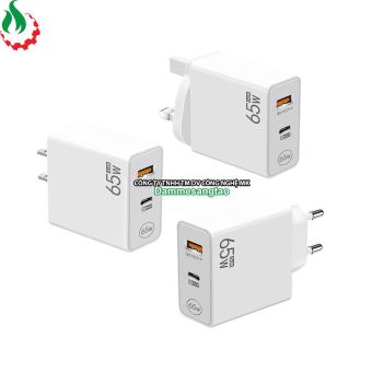 Củ sạc nhanh 65W GaN PD33W - QC5.0 chuẩn EU