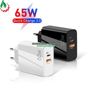 Củ sạc nhanh 65W GaN PD33W - QC5.0 chuẩn EU