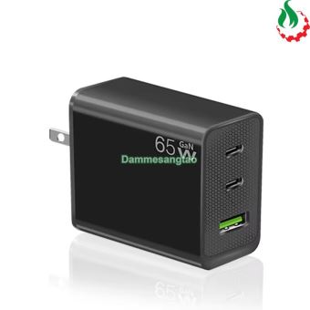 Củ sạc nhanh 120W chuẩn GaN (Type-C 65W - USB 20W)