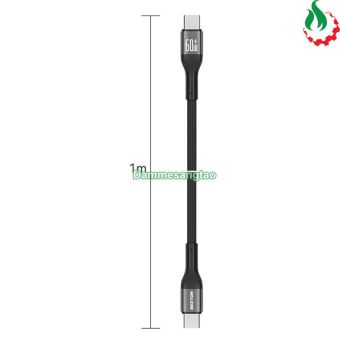 Cáp sạc nhanh Beston bọc dù Type-C sang Type-C chuẩn PD 60W - CLCC03