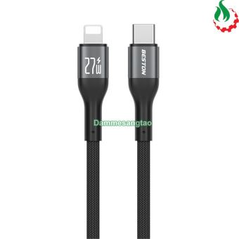 Cáp sạc nhanh Beston bọc dù Type-C sang Lightning chuẩn PD 27W cho Iphone - CLCL03