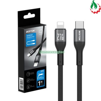 Cáp sạc nhanh Beston bọc dù Type-C sang Lightning chuẩn PD 27W cho Iphone - CLCL03