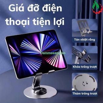 Giá đỡ điện thoại đa năng hợp kim nhôm xoay 360 độ