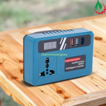 Đế chuyển pin 18V-21V sang 220V và USB sạc nhanh PD25W (Chân Pin Makita Mẫu 2)