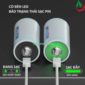 Pin sạc Beston 1.5V 6000mWh cổng sạc Type-C (DLC-40)