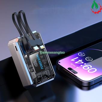 Box sạc dự phòng trong suốt 4 cell 21700 (DK101) Sạc nhanh 22.5W