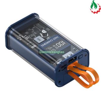 Box sạc dự phòng trong suốt 2 cell 21700 sạc nhanh 22.5W