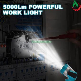 Đèn làm việc pin 18V chân pin Makita (Đầu đèn quay 180°)