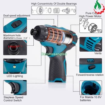 Máy bắn vít cấp trượt 12V động cơ chổi than