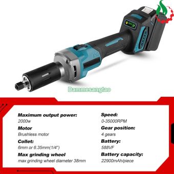 Máy mài khuôn pin 18V không chổi than chân pin makita