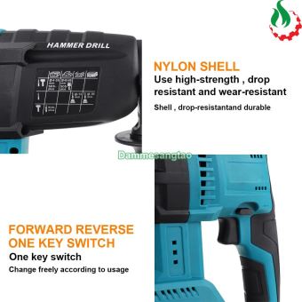 Máy khoan bê tông dùng pin 3 chức năng 18V không chổi than