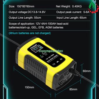 Sạc bình acquy ô tô xe máy 12V 4-100AH Tự động ngắt sạc khi đầy