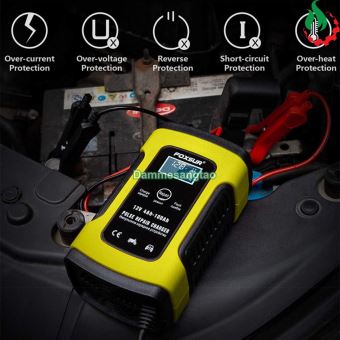 Sạc bình acquy ô tô xe máy 12V 4-100AH Tự động ngắt sạc khi đầy