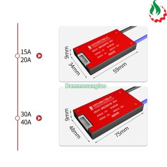 Mạch 20S 60V (73V) Daly bảo vệ pin sắt Li-Fe 3.2V xe điện