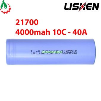 Cell pin 21700 Lishen Li-ion 3.7V 4000mah 10C - Xả 40A