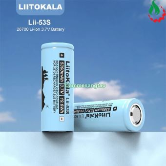Cell Pin 26700 Liitokala Li-ion 3.7V 5300mah 4C - Xả 20A (Đầu lồi)