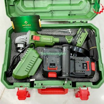 Máy mài góc pin 21V AKUZA MG 100-01BL động cơ không chổi than