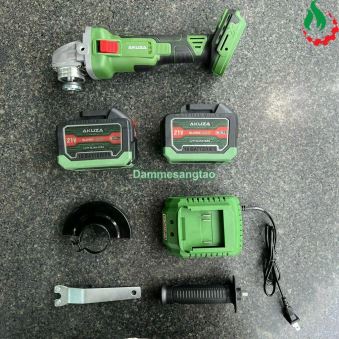 Máy mài góc pin 21V AKUZA MG 100-01BL động cơ không chổi than