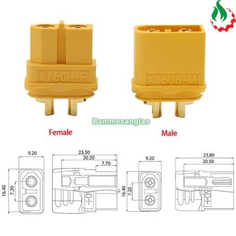 Jack XT60H kèm chụp bảo vệ