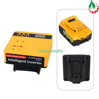 Đế chuyển pin 18V-21V sang 220V và USB sạc nhanh PD25W (Chân pin Makita, DeWalt, Milwaukee)