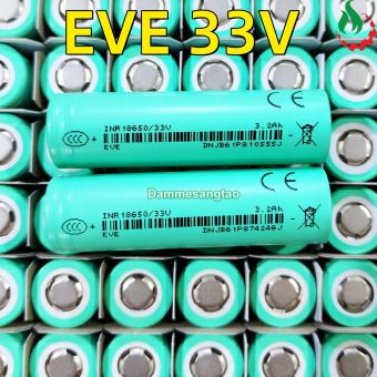 Cell pin 18650 EVE Li-ion 3.7V 3300mah 3C - Xả 10A