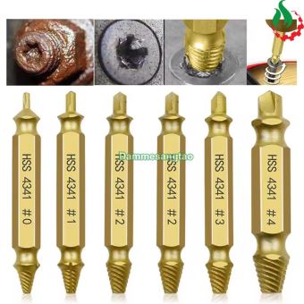 Bộ tháo vít toét đầu 6 mũi hai đầu tháo ốc gãy