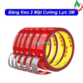 Băng keo 2 mặt cường lực 3M siêu dính dán trên nhiều loại chất liệu