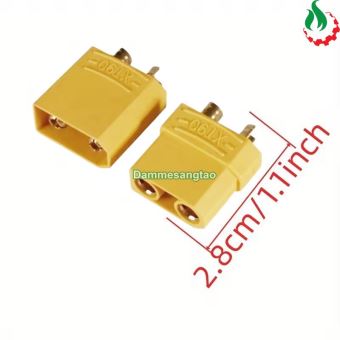Jack cắm chữ XT90H cho thiết bị điện công suất lớn RC mô hình