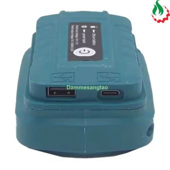 Đế chuyển pin Makita Dewalt Mil 18V-21V sang Usb 5V có đèn LED cổng Type-C
