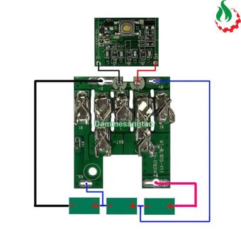 Vỏ pin Makita 12V max 18650 nhận sạc zin (6 Cell)