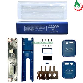 Box sạc dự phòng trong suốt 8 cell 18650 sạc nhanh 22.5W